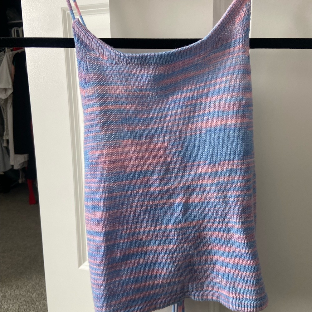 Pink and blue tank top